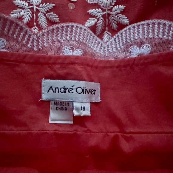 Andre Oliver Pink Embellished Midi Dress Spaghetti Strap - Picture 6 of 7